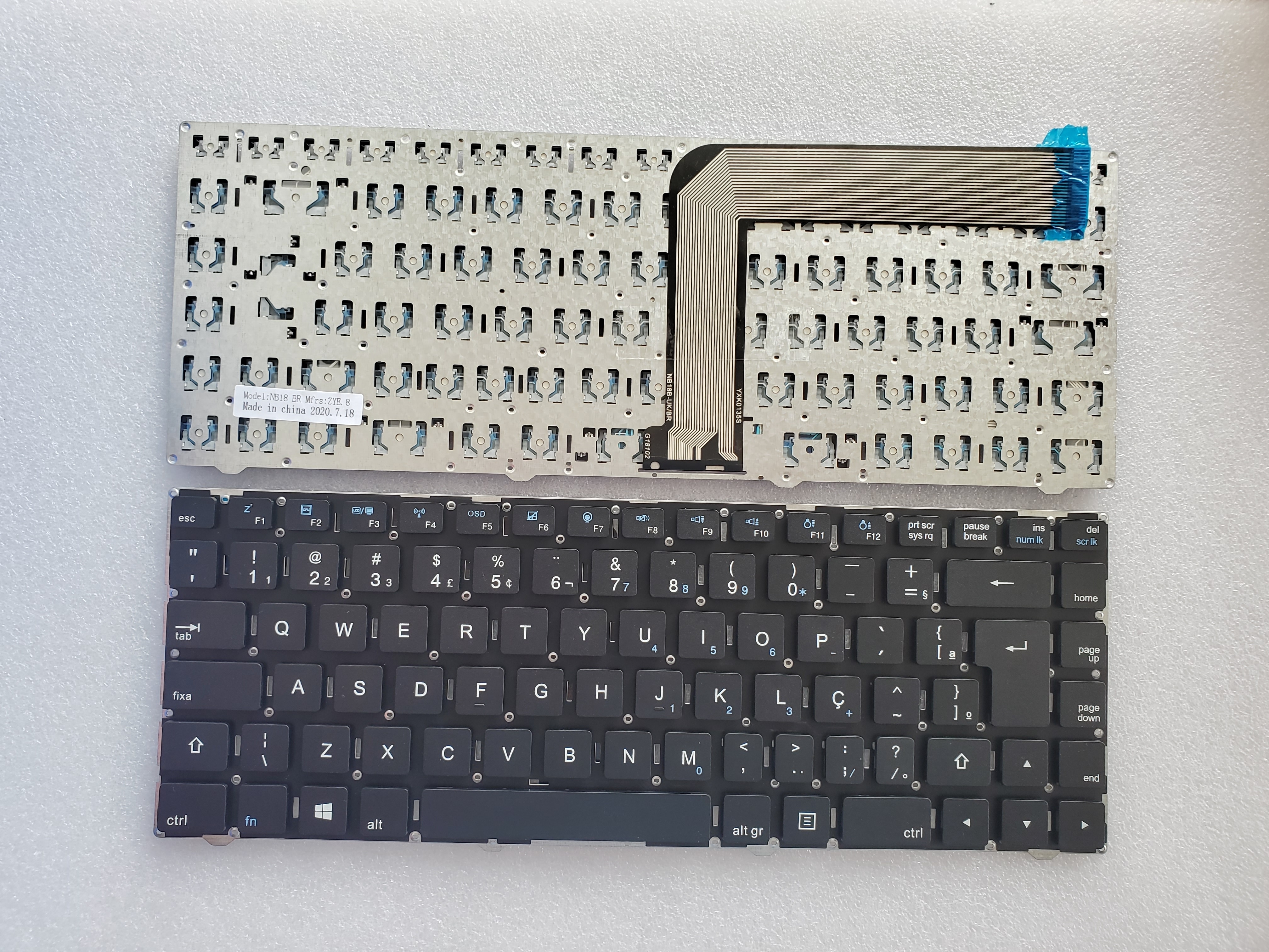 Picture of New Replacement Laptop Keyboard For ACER Z1401 F4 Wireless Upper Left MP-11J78PA-F51GW BLACK (OEM) BR Layout